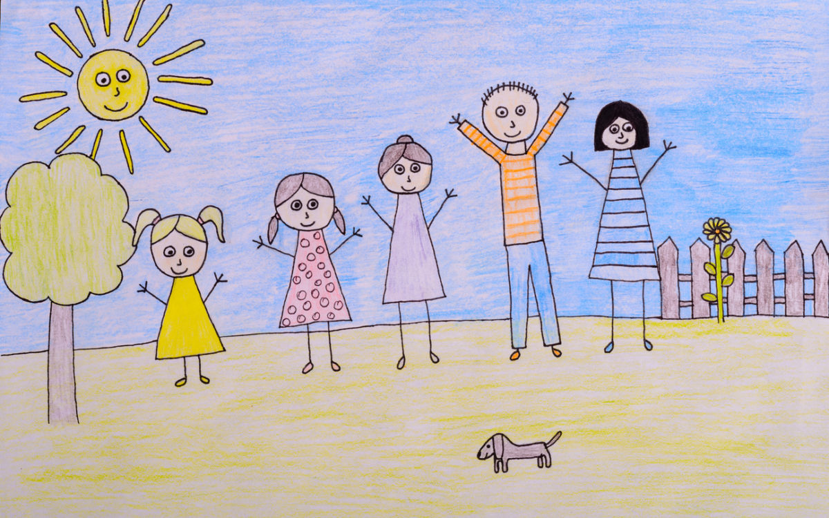Stick Drawing Of Kids Clip Art at Clker.com - vector clip art online,  royalty free & public domain